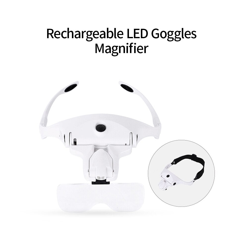 LED Magnifier Glasses
