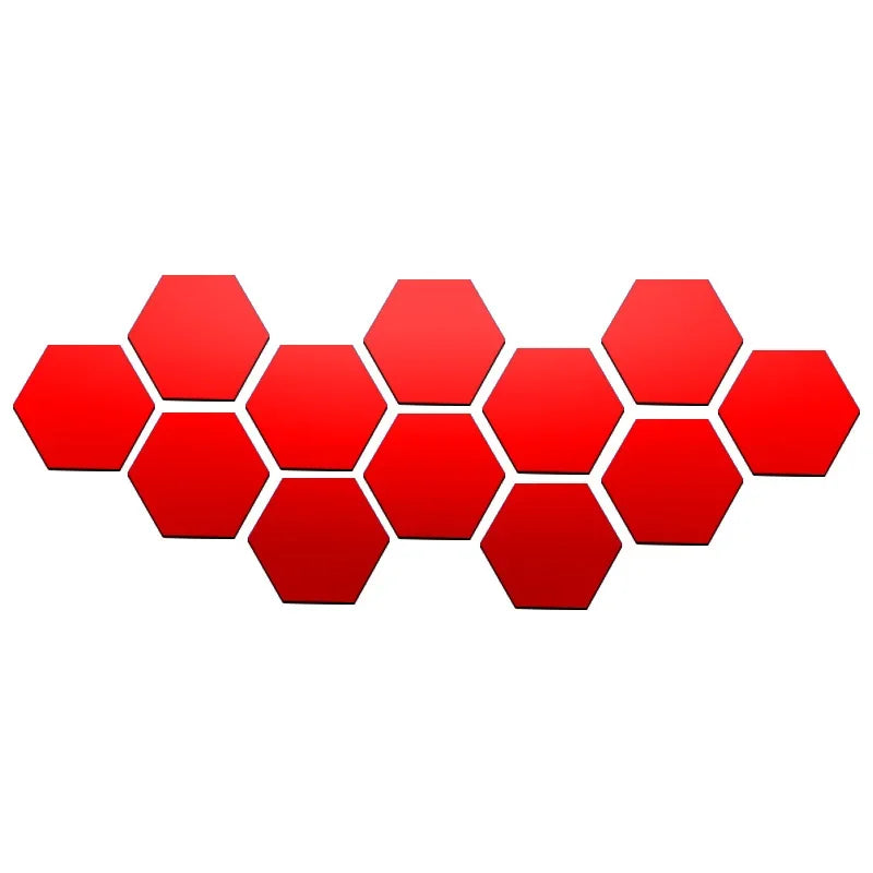 Hexagon Wall Decor Mirror Sticker