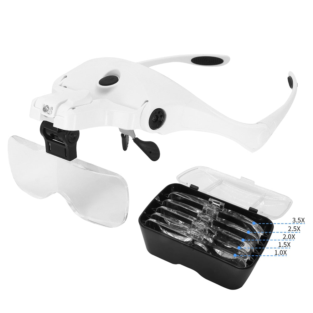 LED Magnifier Glasses