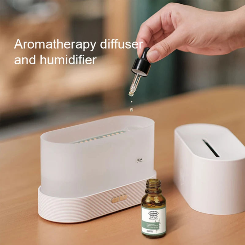 Realistic Aroma Diffuser and Essential Oil Flame Lamp